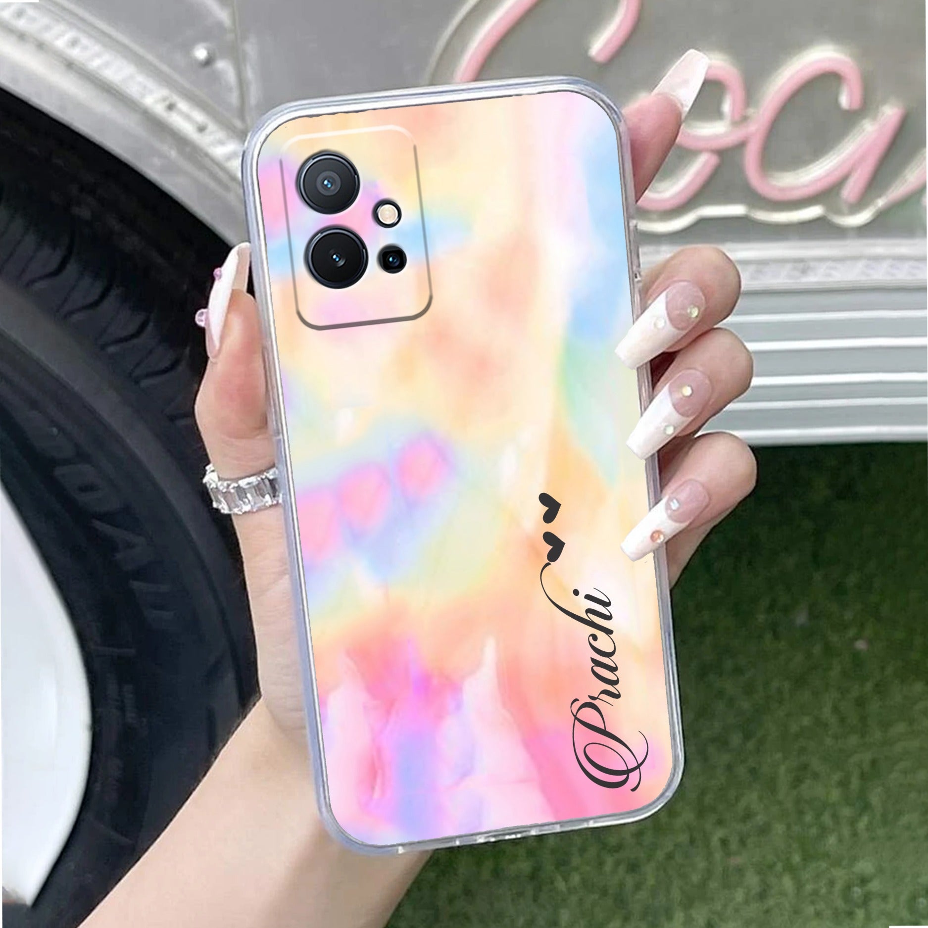 Customized Rainbow V2 Silicon Case For Vivo X80 Pro 5G