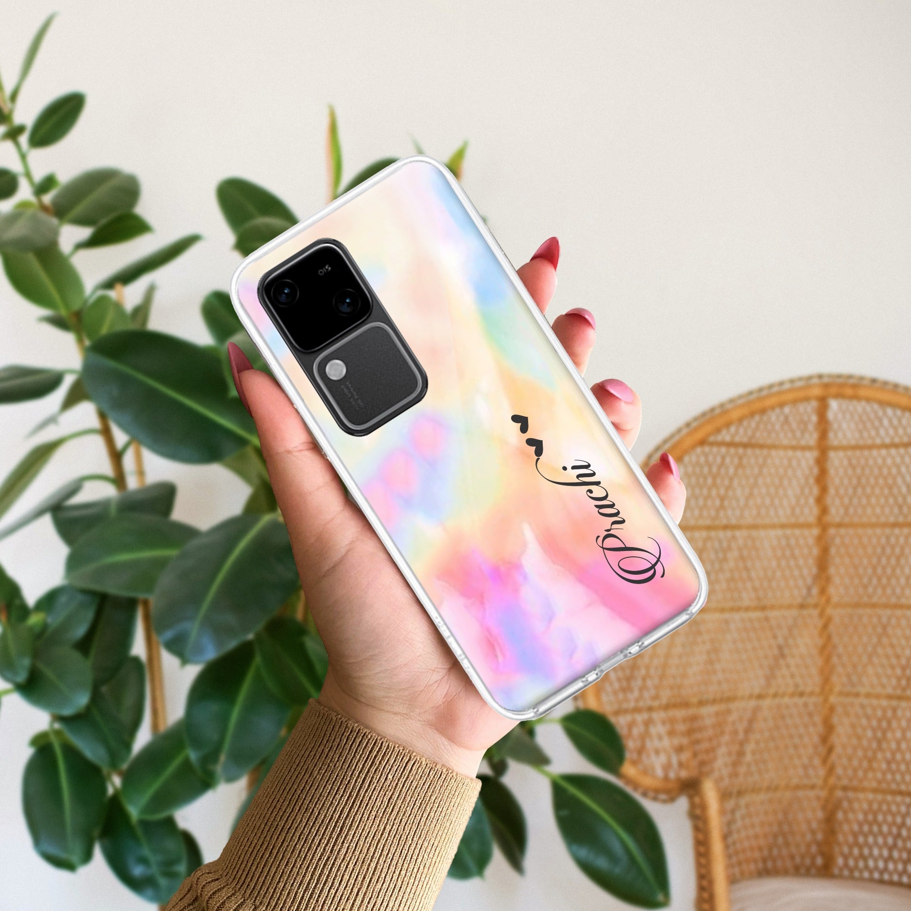 Customized Rainbow V2 Silicon Case For Vivo V30 5G