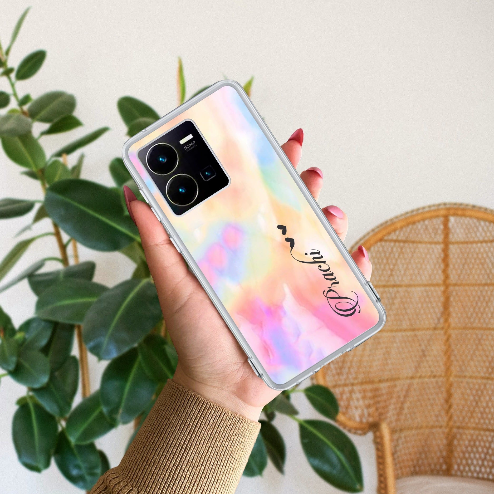 Customized Rainbow V2 Silicon Case For Vivo Y35