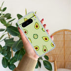 Cute Avocado Transparent Silicon Case For Google Pixel 8 Pro 5G