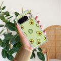 Cute Avocado Transparent Silicon Case For Google Pixel 10 Pro