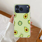 Cute Avocado Anti Yellow Clear Case For iPhone 17 Pro Max