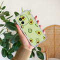 Cute Avocado Transparent Silicon Case For iQOO 12 5G