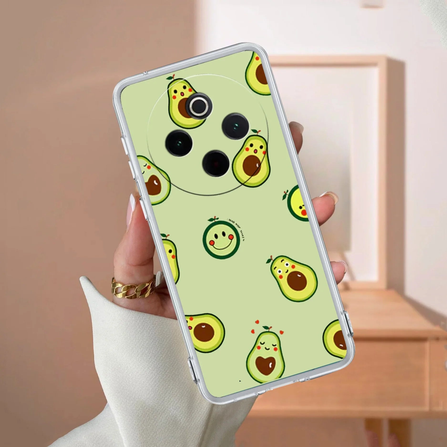 Cute Avocado Transparent Silicon Case For iQOO - ShopOnCliQ