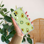 Cute Avocado Transparent Silicon Case For Vivo X200 FE