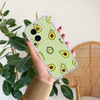 Cute Avocado Transparent Silicon Case For iQOO Z9s Pro 5G