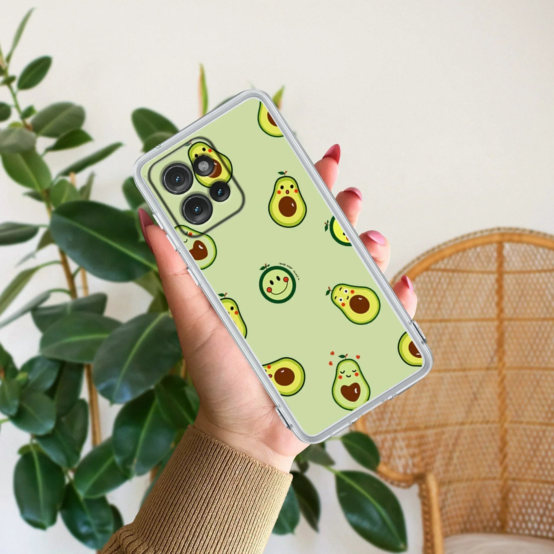 Cute Avocado Anti Yellow Case For Motorola Edge 50 Neo