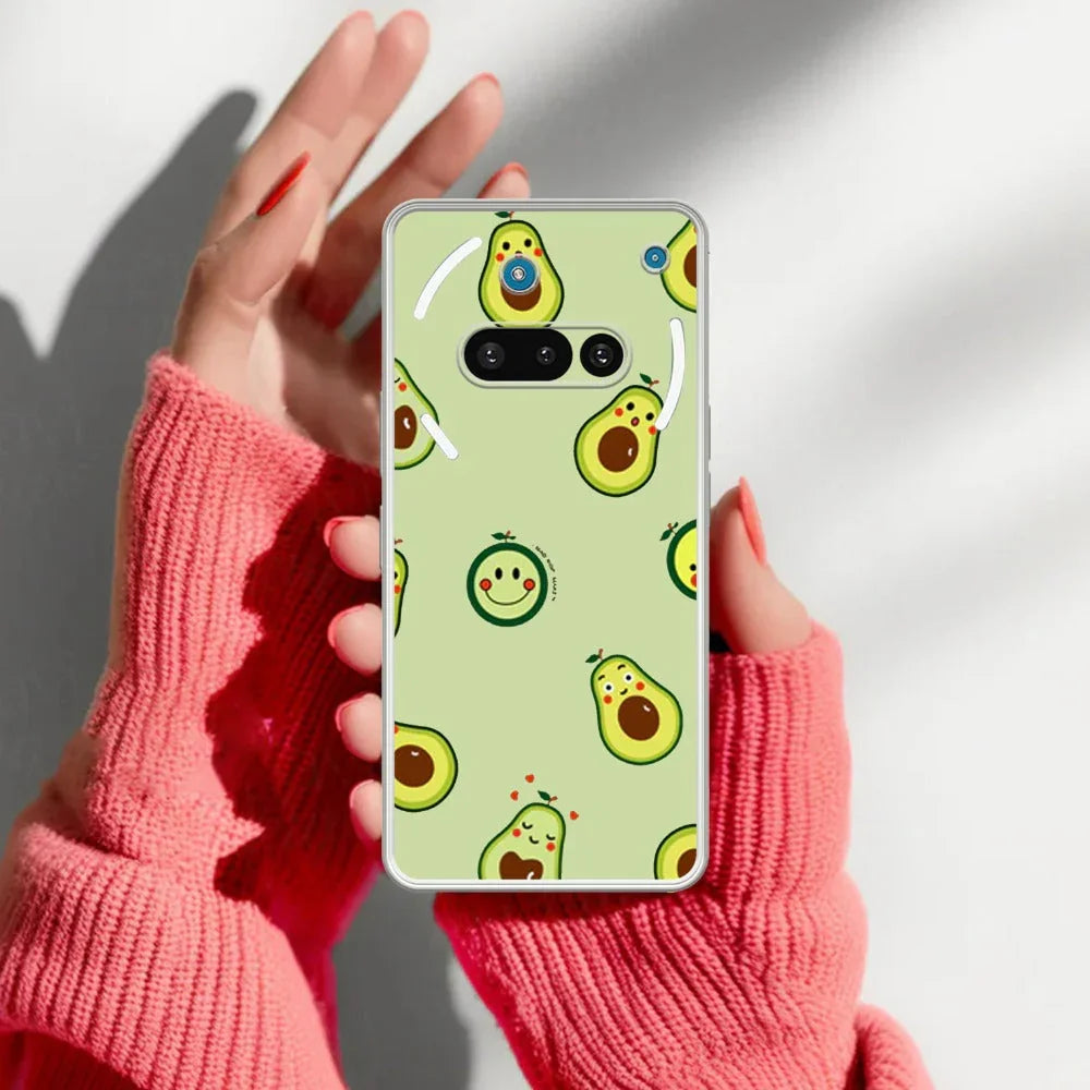 Cute Avocado Transparent Silicon Case For Nothing - ShopOnCliQ