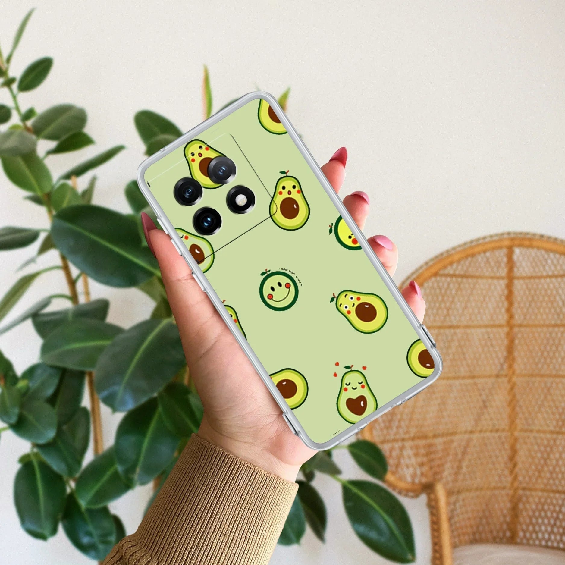 Cute Avocado Transparent Silicon Case For OnePlus - ShopOnCliQ