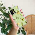 Cute Avocado Transparent Silicon Case For OnePlus 15 5G