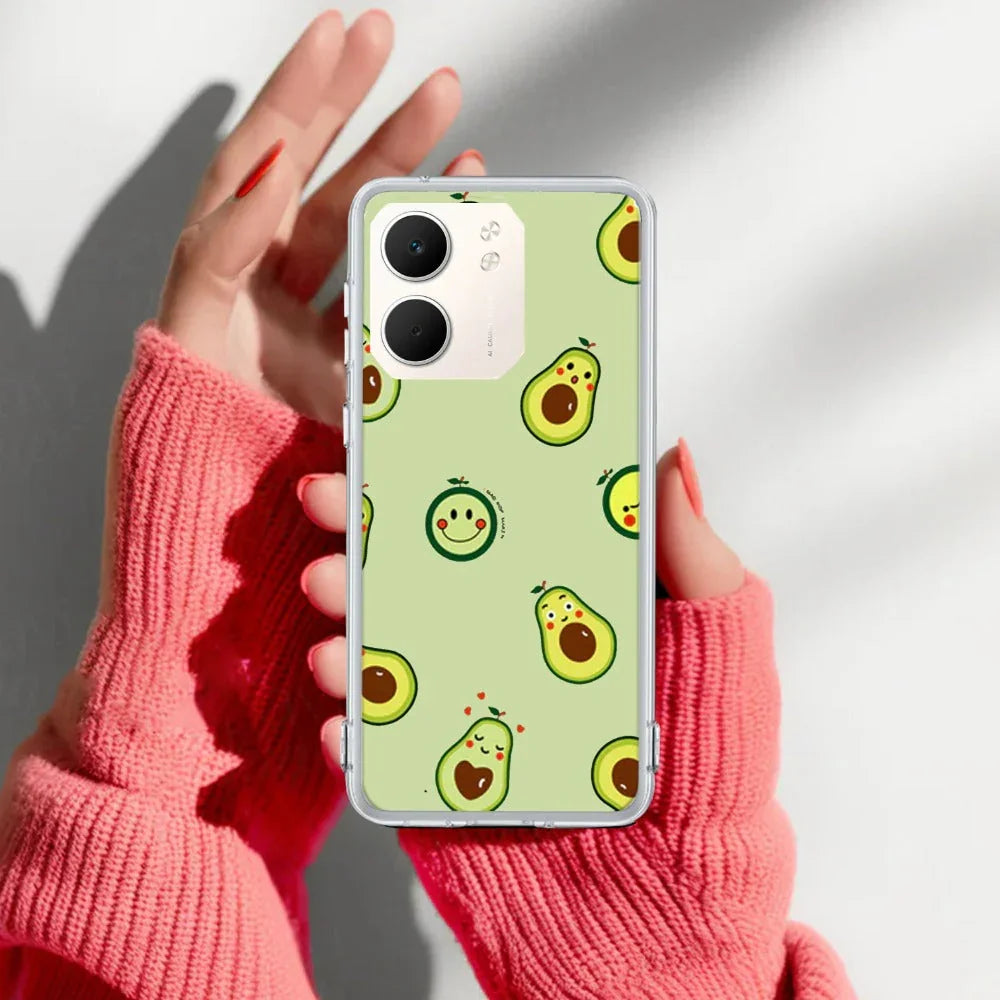 Cute Avocado Transparent Silicon Case For Oppo - ShopOnCliQ