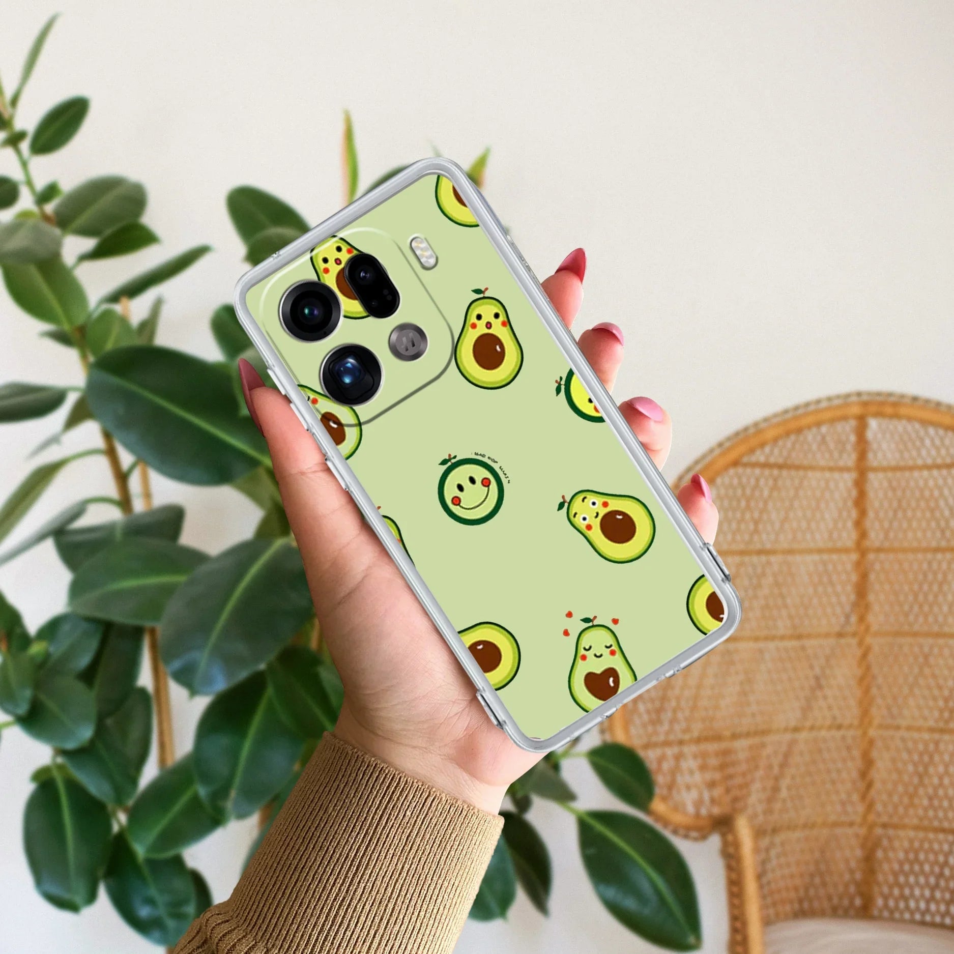 Cute Avocado Transparent Silicon Case For Oppo - ShopOnCliQ