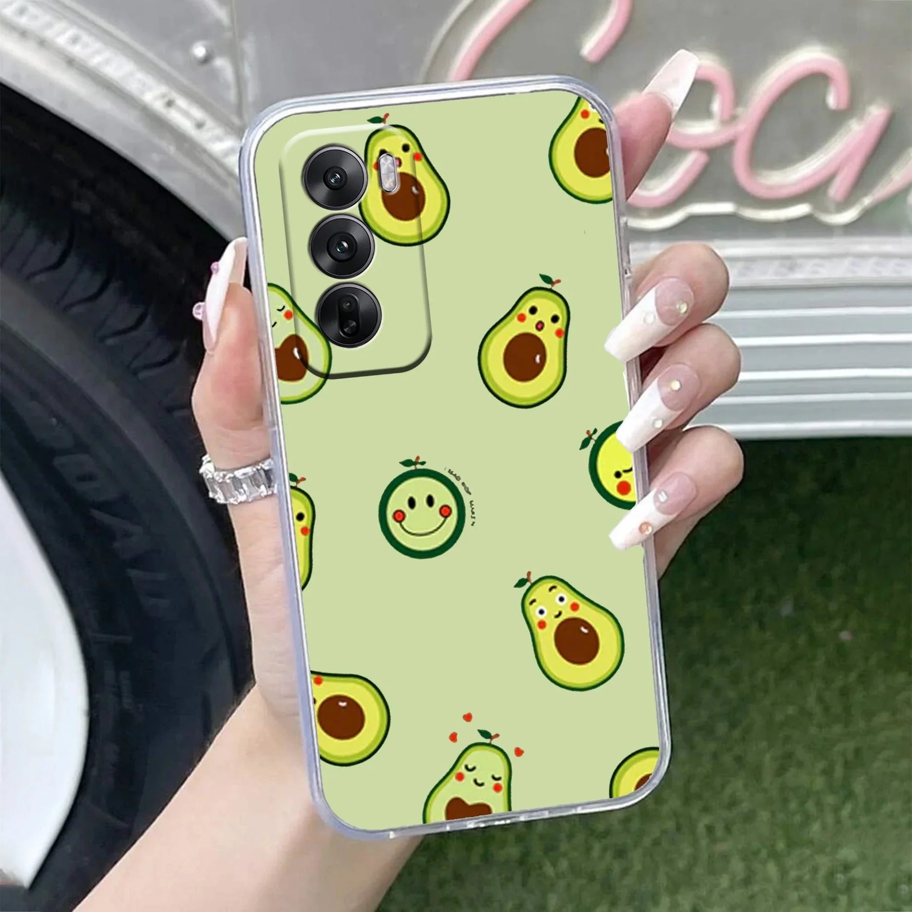Cute Avocado Transparent Silicon Case For Oppo - ShopOnCliQ
