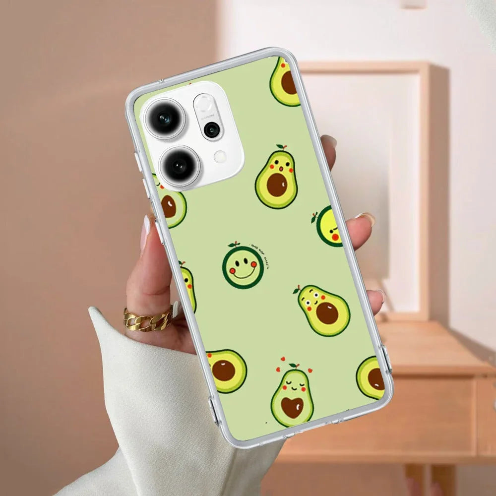 Cute Avocado Transparent Silicon Case For Oppo - ShopOnCliQ