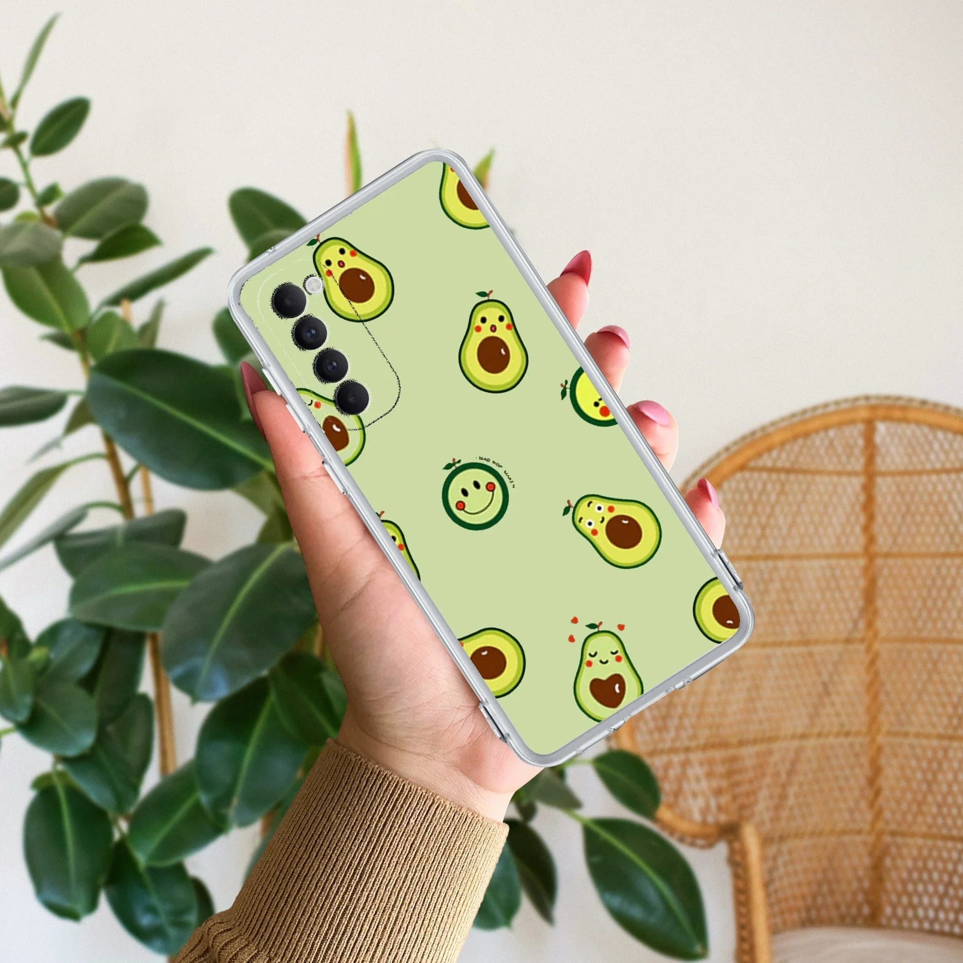 Cute Avocado Transparent Silicon Case For Oppo - ShopOnCliQ
