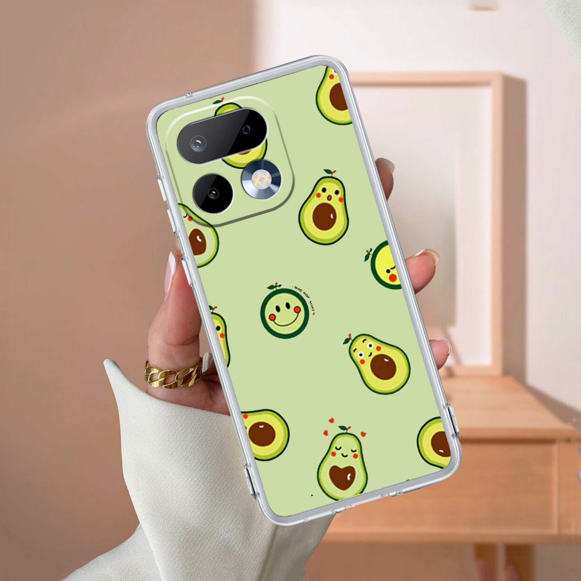 Cute Avocado Anti Yelllow Case For Realme 16 Pro Plus 5G