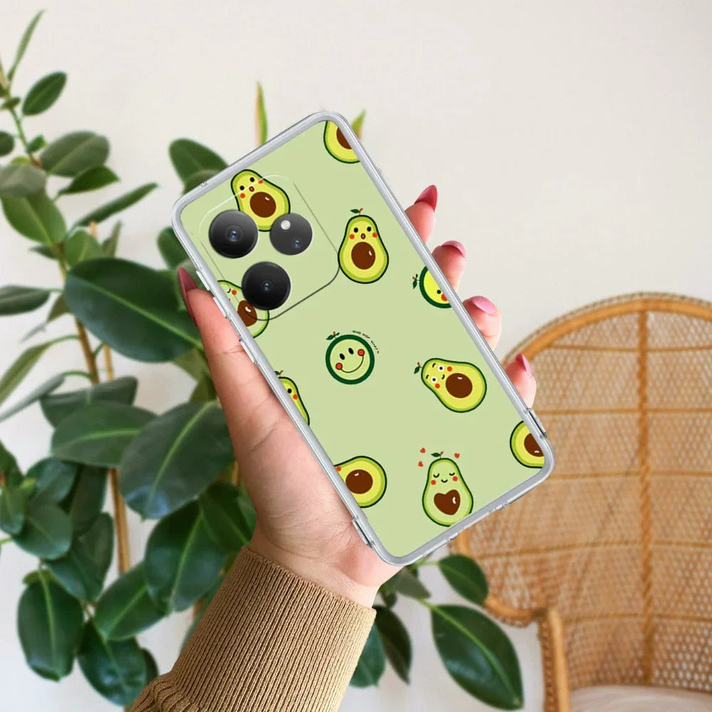 Cute Avocado Transparent Silicon Case For Realme/Narzo - ShopOnCliQ