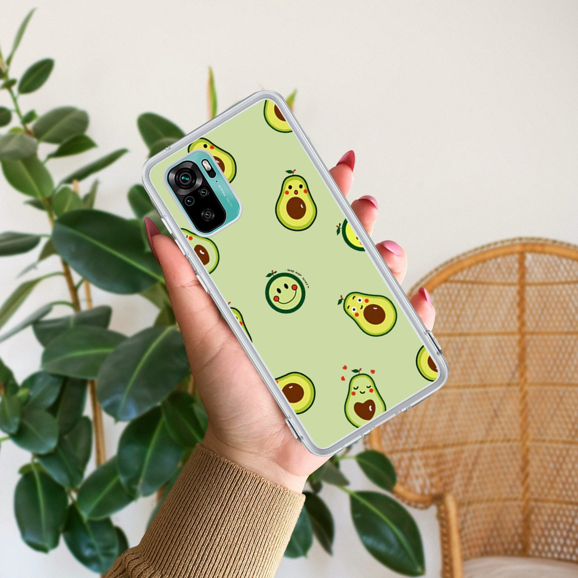 Cute Avocado Transparent Silicon Case For Redmi/Xiaomi