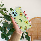Cute Avocado Transparent Silicon Case For Redmi Note 12 4G
