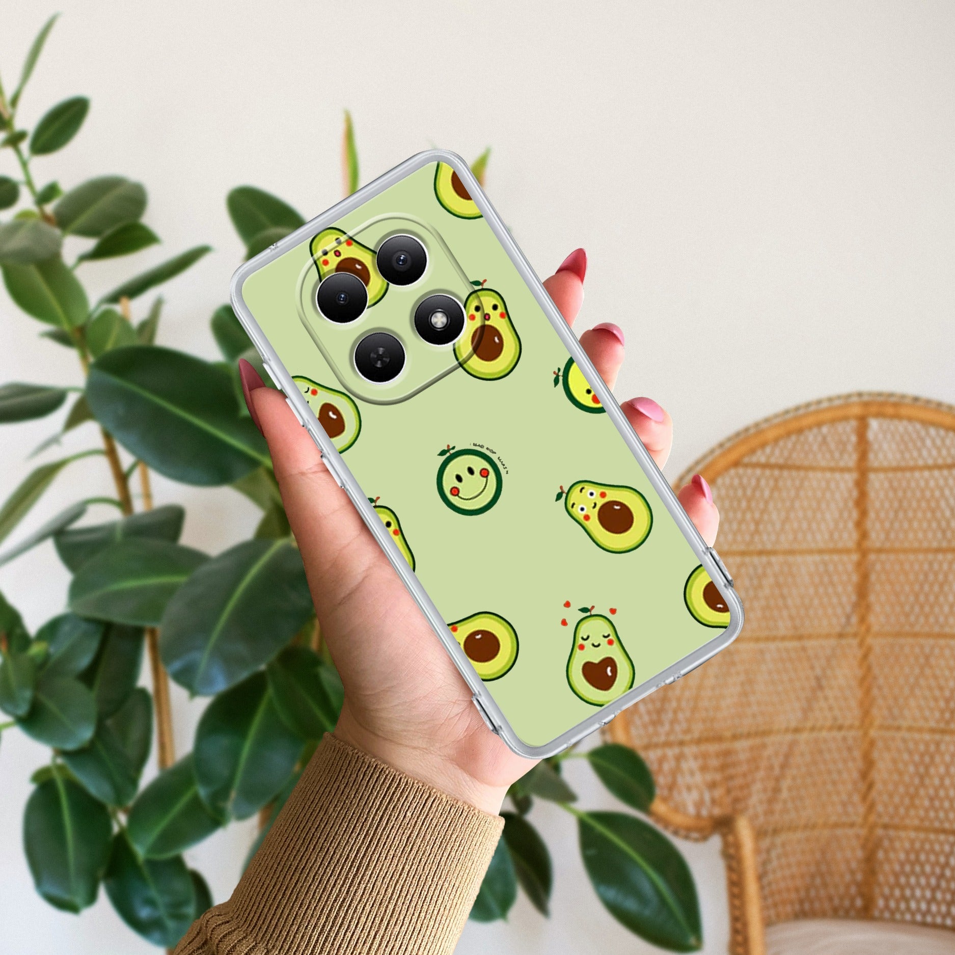 Cute Avocado Transparent Silicon Case For Redmi/Xiaomi