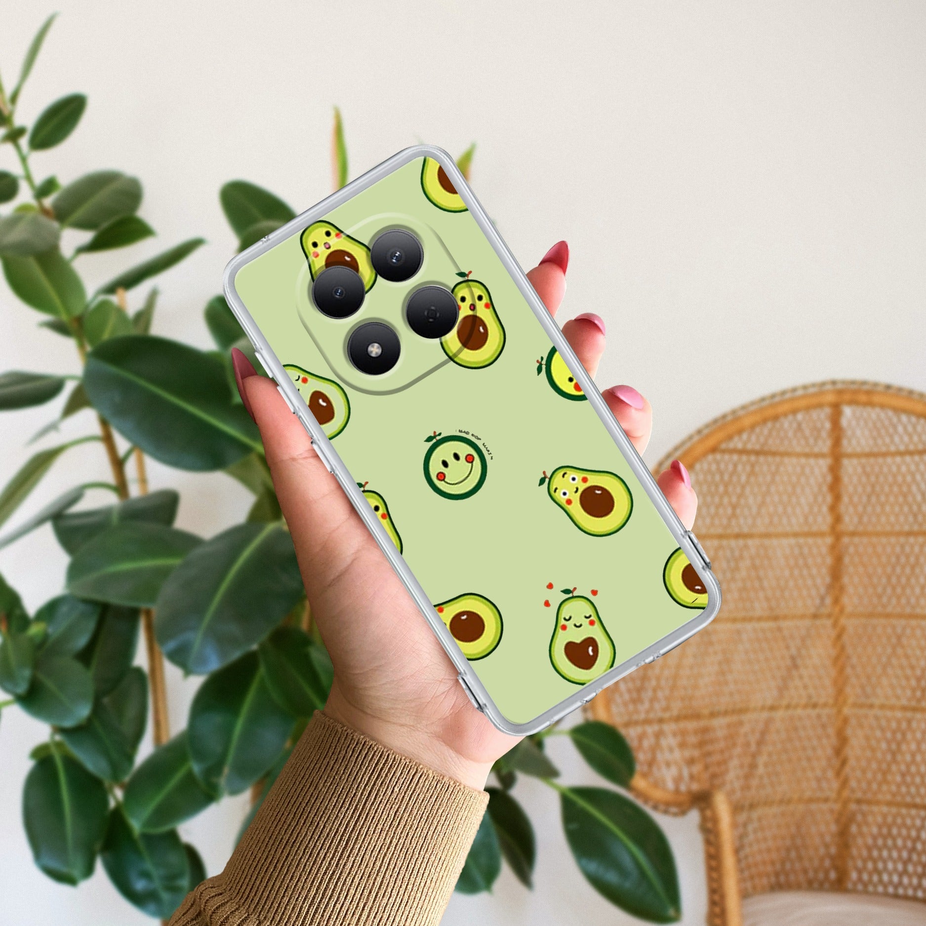 Cute Avocado Transparent Silicon Case For Redmi/Xiaomi
