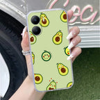 Cute Avocado Transparent Silicon Case For Vivo T2x 5G