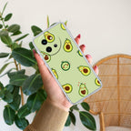 Cute Avocado Transparent Silicon Case For Vivo T3X 5G