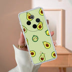 Cute Avocado Transparent Silicon Case For Vivo Y200 Pro 5G