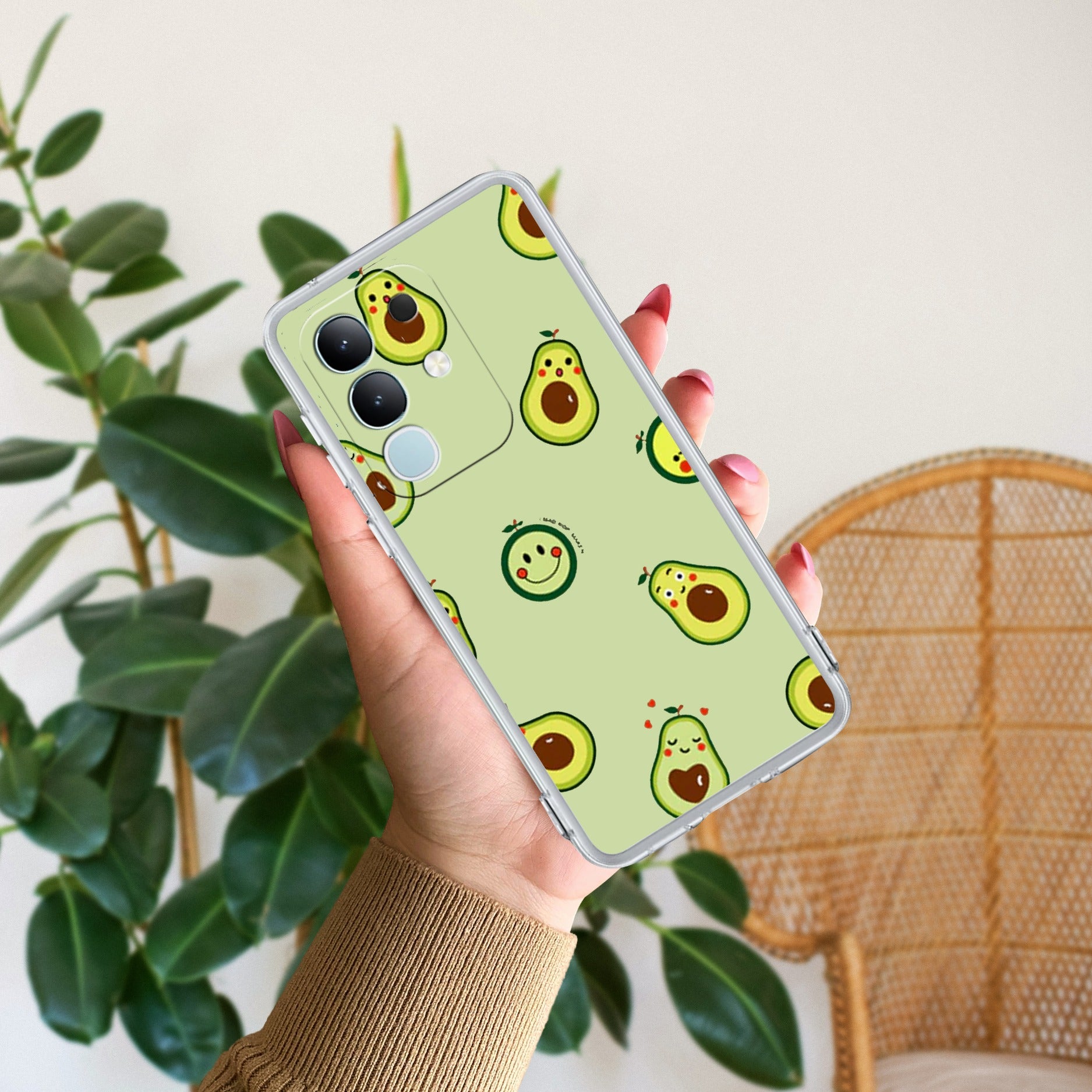 Cute Avocado Anti Yellow Case For Vivo T4x 5G