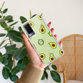 Cute Avocado Transparent Silicon Case For Vivo V21e 5G