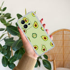 Cute Avocado Transparent Silicon Case For Vivo V25