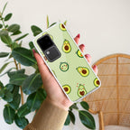 Cute Avocado Transparent Silicon Case For Vivo V30 5G