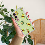 Cute Avocado Transparent Silicon Case For Vivo V60e 5G