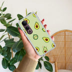 Cute Avocado Transparent Silicon Case For Vivo Y58 5G