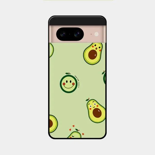 Cute Avocado Glossy Metal Case Cover For Google Pixel 8 5G