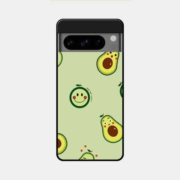 Cute Avocado Glossy Metal Case Cover For Google Pixel 8 Pro 5G
