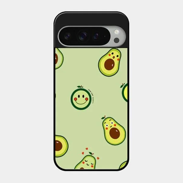 Cute Avocado Glossy Metal Case Cover For Google Pixel 9 Pro Xl