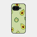 Cute Avocado Glossy Metal Case Cover For Google Pixel 9A 5G