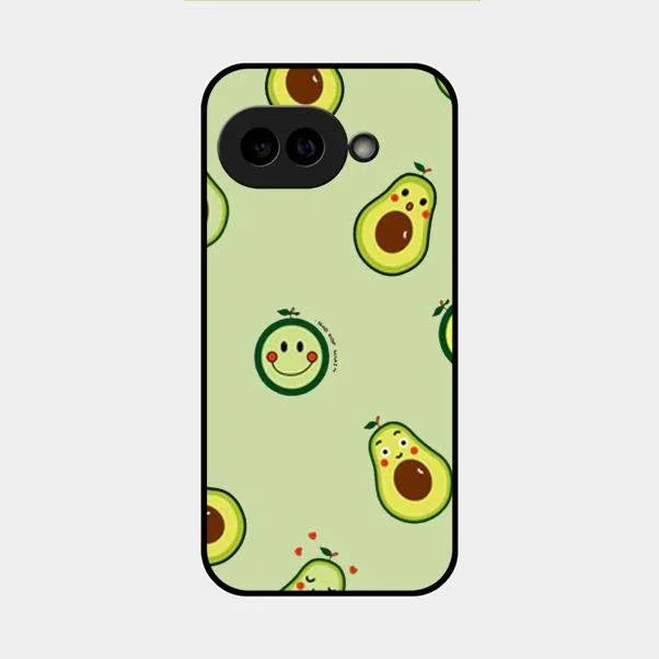 Cute Avocado Glossy Metal Case Cover For Google Pixel 9A 5G