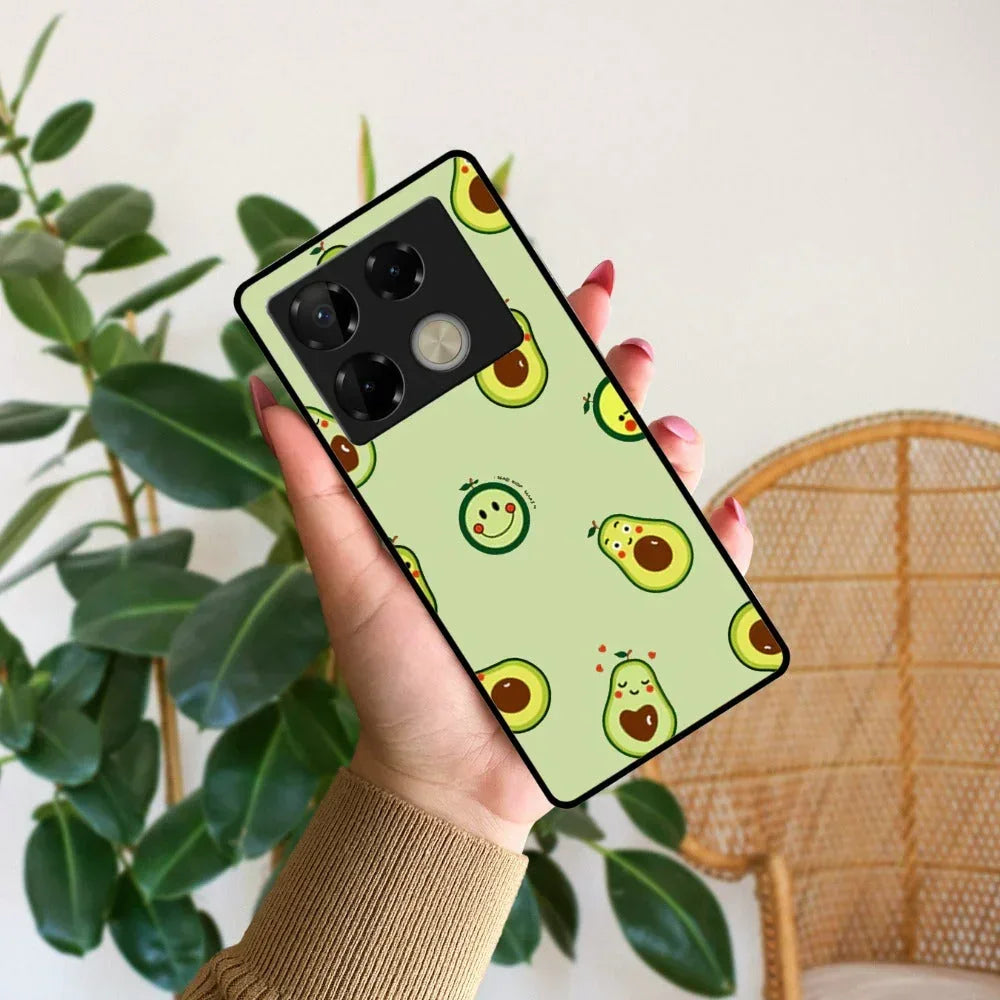 Cute Avocado Glossy Metal Case Cover For Infinix - ShopOnCliQ