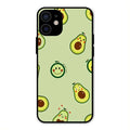 Cute Avocado Glossy Metal Case Cover For iPhone 12 mini