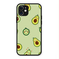 Cute Avocado Glossy Metal Case Cover For iPhone 12