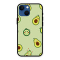 Cute Avocado Glossy Metal Case Cover For iPhone 13 mini