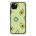 Cute Avocado Glossy Metal Case Cover For iPhone 14 Plus