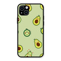 Cute Avocado Glossy Metal Case Cover For iPhone 14
