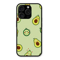 Cute Avocado Glossy Metal Case Cover For iPhone 15 Pro