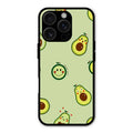 Cute Avocado Glossy Metal Case Cover For iPhone 16 Pro