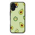 Cute Avocado Glossy Metal Case Cover For iPhone 16