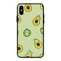 Cute Avocado Glossy Metal Case Cover For iPhone XS