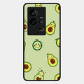 Cute Avocado Glossy Metal Case Cover For Iqoo 11 5G